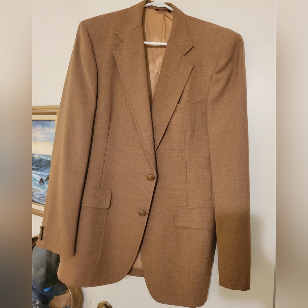 Men's blazer, tan, 41 x 35